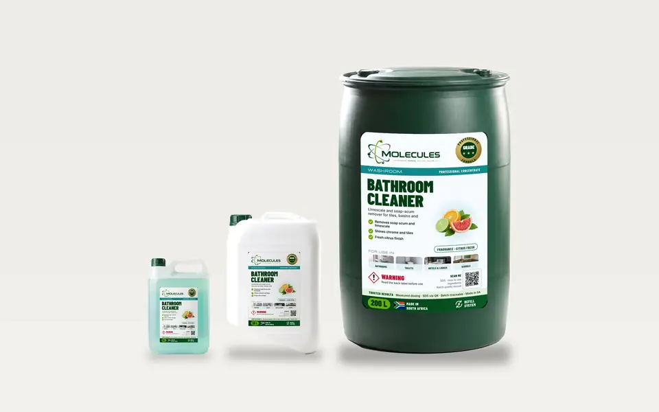 Molecules Bathroom Cleaner 5 L, 20 L and 200 L bulk packs