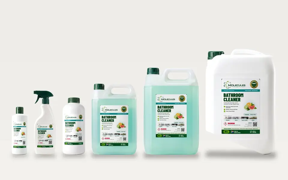 Molecules Bathroom Cleaner in every pack size