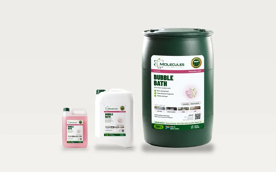 Molecules Bubble Bath 5 L, 20 L and 200 L bulk packs