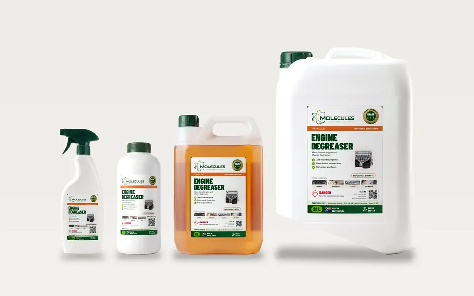 Molecules Engine Cleaner in every pack size