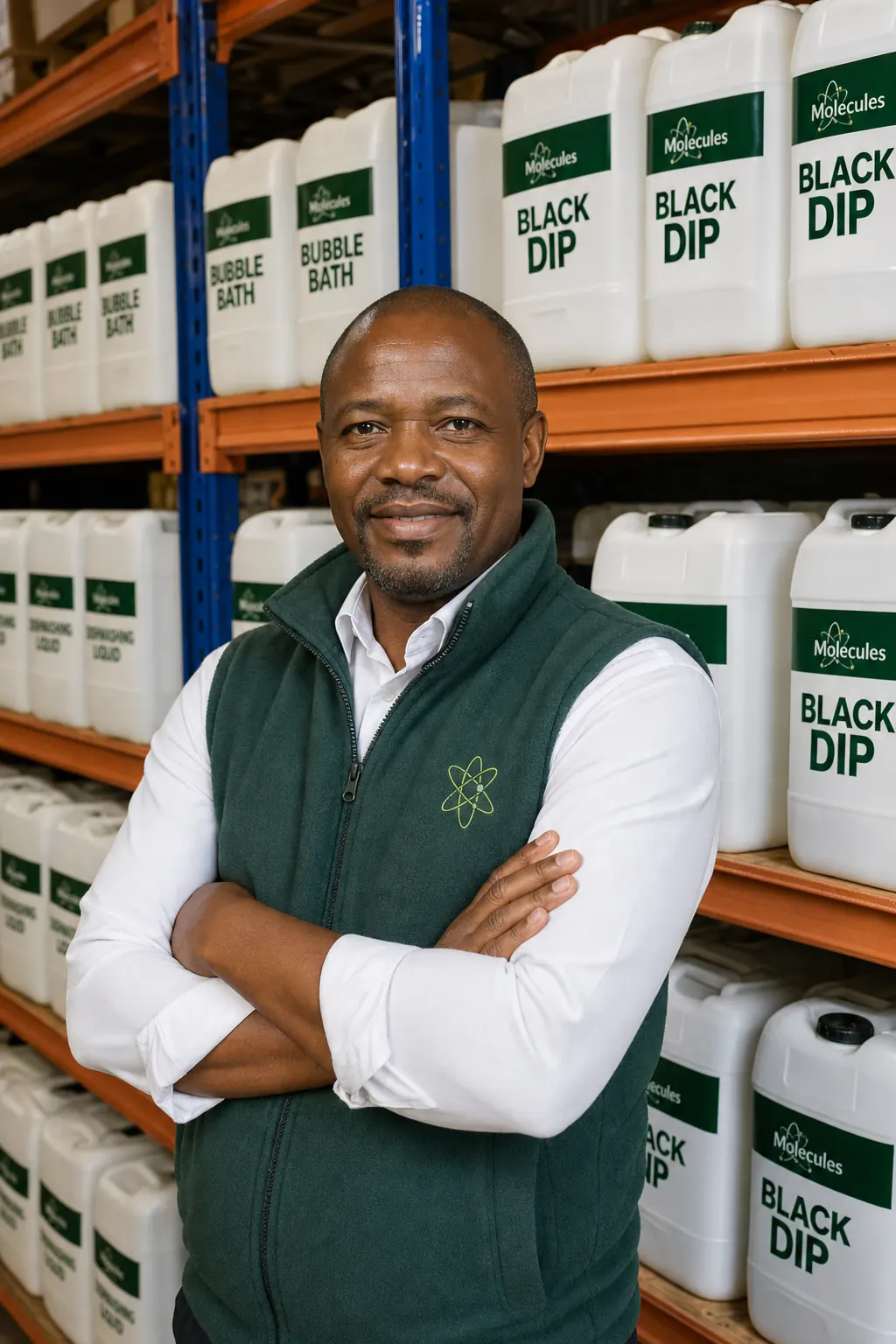 Regional master agent in his warehouse
